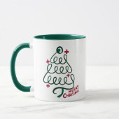 Prettig kerstfeest Stethoscoop CNA Medewerker Mok (Links)