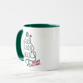 Prettig kerstfeest Stethoscoop CNA Medewerker Mok (Voorkant links)