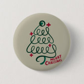 Prettig kerstfeest Stethoscoop CNA Medewerker Ronde Button 5,7 Cm (Voorkant)