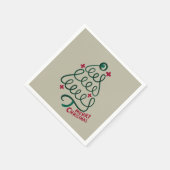 Prettig kerstfeest Stethoscoop CNA Medewerker Servet (Hoek)