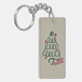 Prettig kerstfeest Stethoscoop CNA Medewerker Sleutelhanger (Voorkant Links)