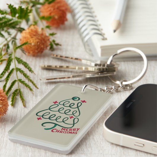 Prettig kerstfeest Stethoscoop CNA Medewerker Sleutelhanger (Voorkant Rechts)
