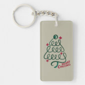 Prettig kerstfeest Stethoscoop CNA Medewerker Sleutelhanger (Voorkant)