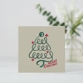 Prettig kerstfeest Stethoscoop CNA Medische Werker Feestdagenkaart (Staand voorkant)