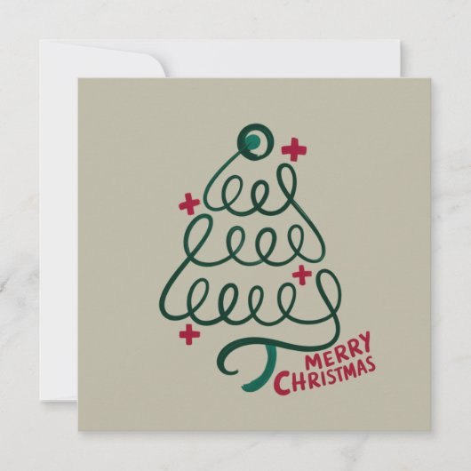 Prettig kerstfeest Stethoscoop CNA Medische Werker Feestdagenkaart (Voorkant)