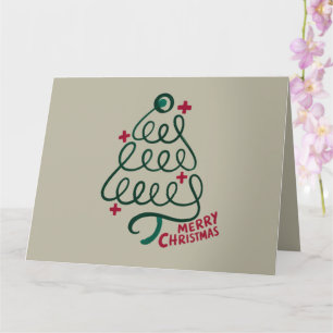 Prettig kerstfeest Stethoscoop CNA Medische Werker Kaart