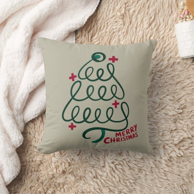 Prettig kerstfeest Stethoscoop CNA Medische Werker Kussen (Deken)