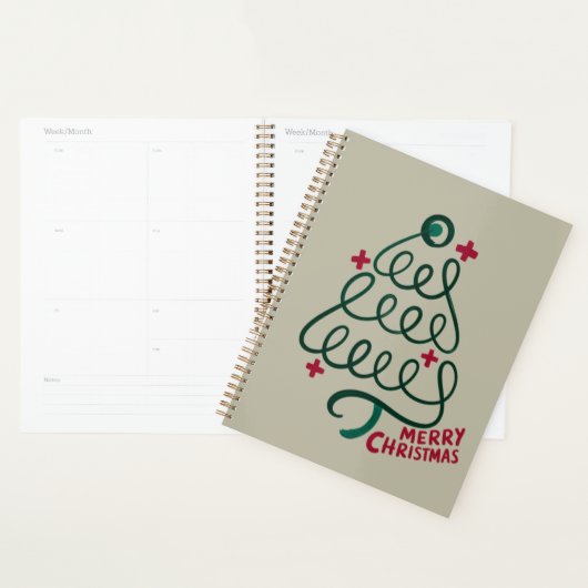 Prettig kerstfeest Stethoscoop CNA Medische Werker Planner (Display)