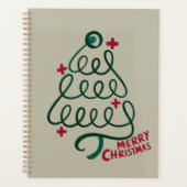 Prettig kerstfeest Stethoscoop CNA Medische Werker Planner (Voorkant)