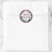 Prettig kerstfeest sticker (Tas)