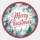 Prettig kerstfeest sticker (Voorkant)