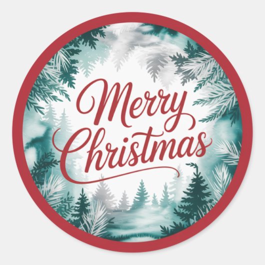 Prettig kerstfeest sticker (Voorkant)