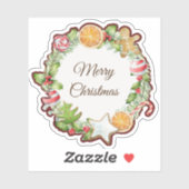 Prettig kerstfeest sticker (Vel)
