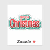 Prettig kerstfeest sticker  (Vel)