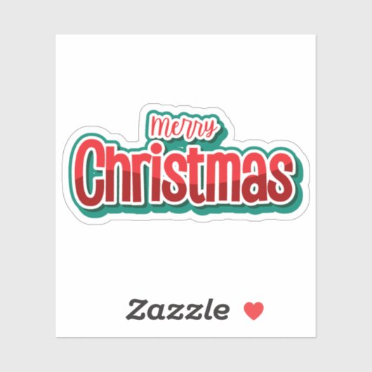 Prettig kerstfeest sticker  (Vel)