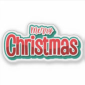 Prettig kerstfeest sticker  (Voorkant)