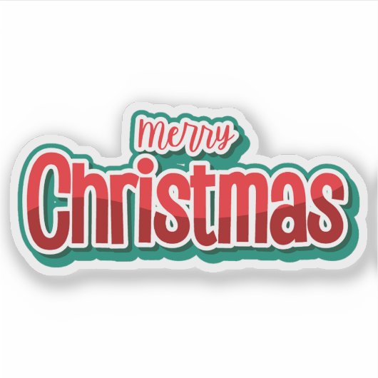 Prettig kerstfeest sticker (Voorkant)