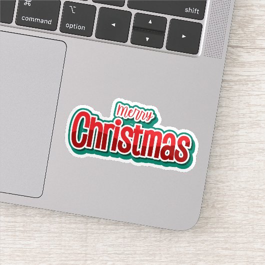 Prettig kerstfeest sticker  (Detail)