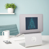 "Prettig kerstfeest" Sticker (Laptop op bureau)