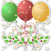 Prettig kerstfeest sticker (Voorkant)