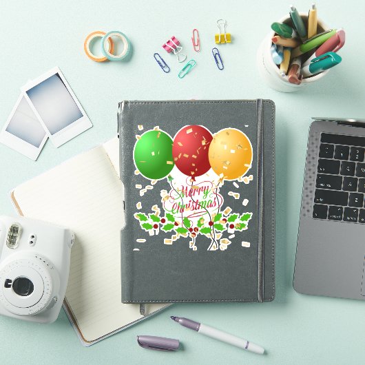 Prettig kerstfeest sticker (iPad Cover)