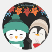 Prettig kerstfeest sticker | Mooie kerstlabels (Voorkant)