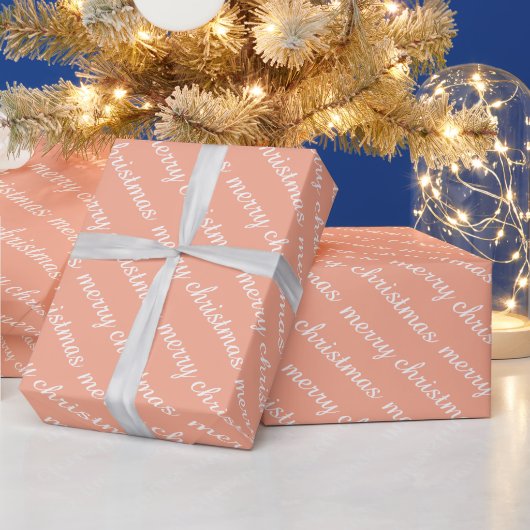 PRETTIG KERSTFEEST STIJLVOLE MODERNE PERZIKKLEUR C CADEAUPAPIER (Feestdagen)