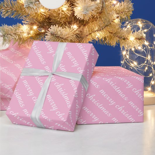 PRETTIG KERSTFEEST STIJLVOLE MODERNE ROZE KLEUR CA CADEAUPAPIER (Feestdagen)