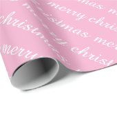 PRETTIG KERSTFEEST STIJLVOLE MODERNE ROZE KLEUR CA CADEAUPAPIER (Rol Hoek)