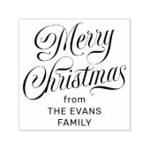 Prettig kerstfeest stijlvolle script gepersonalise zelfinktende stempel (Design)