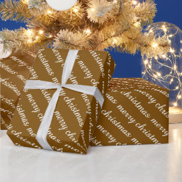 PRETTIG KERSTFEEST STIJLVOOL MODERN BRUINE KLEUR C CADEAUPAPIER