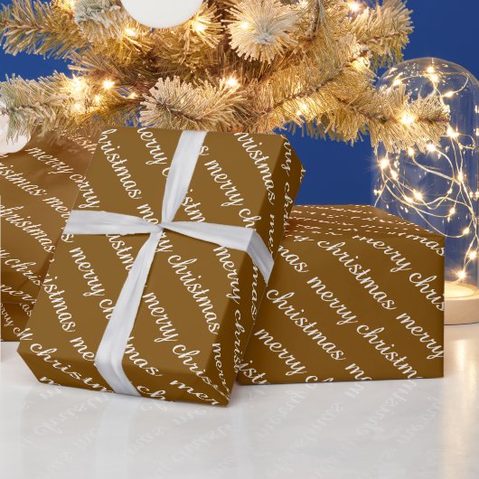 PRETTIG KERSTFEEST STIJLVOOL MODERN BRUINE KLEUR C CADEAUPAPIER (Feestdagen)
