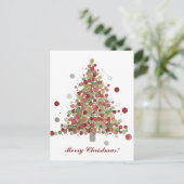 Prettig kerstfeest Stippenboom Feestdagenkaart (Staand voorkant)