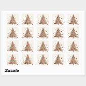 Prettig kerstfeest Stippenboom Vierkante Sticker (Vel)