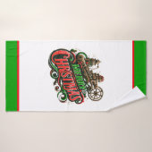 Prettig kerstfeest stoombroek badhanddoek (Badhanddoek)