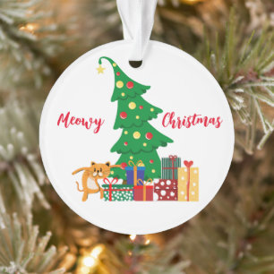 Prettig kerstfeest, stoute kat, grappig, humor ornament