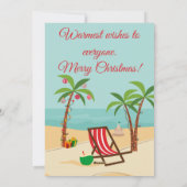 Prettig kerstfeest strand feestdagenkaart (Achterkant)