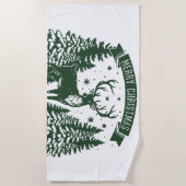 Prettig kerstfeest strandlaken (Voorkant)