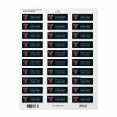 Prettig kerstfeest suikerstok retouradres etiket (Full Sheet)