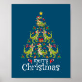 Prettig kerstfeest T Rex Jongens Kerstboom Rex Poster (Voorkant)