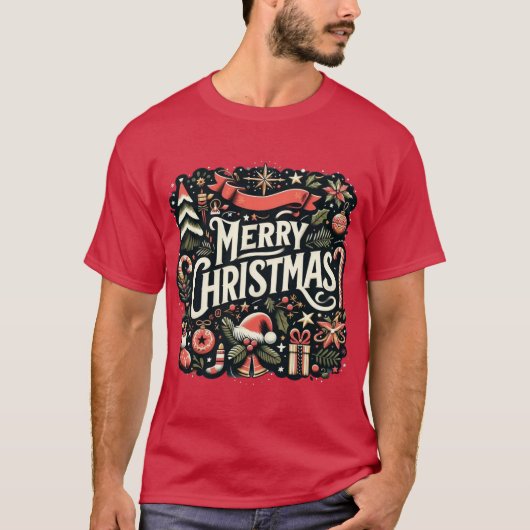 Prettig Kerstfeest T-shirt (Voorkant)