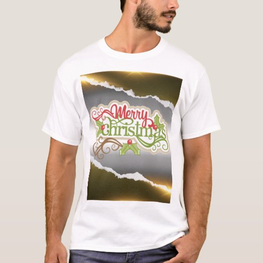 Prettig kerstfeest  t-shirt (Voorkant)