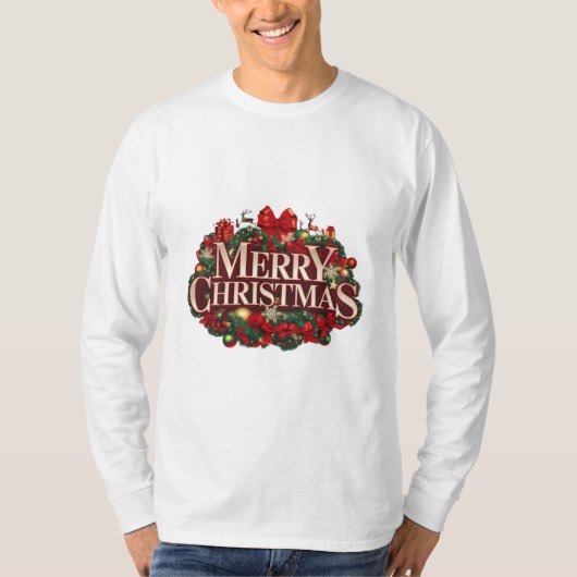 Prettig kerstfeest t-shirt (Voorkant)