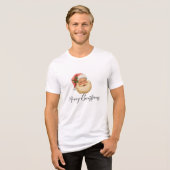 Prettig kerstfeest T-shirt | Vintage Kerstman Tee (Voorkant volledig)