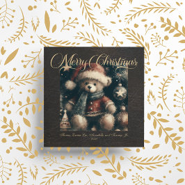 Prettig kerstfeest Teddybeer Nepleer Feestdagenkaart