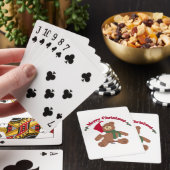 Prettig kerstfeest Teddybeer Pokerkaarten (Insitu)
