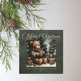 Prettig kerstfeest Teddyberen Nepleer Feestdagenkaart
