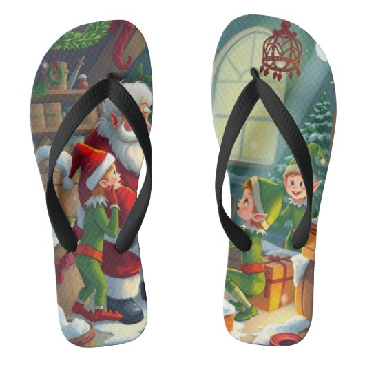 Prettig kerstfeest  teenslippers (Voetbed)