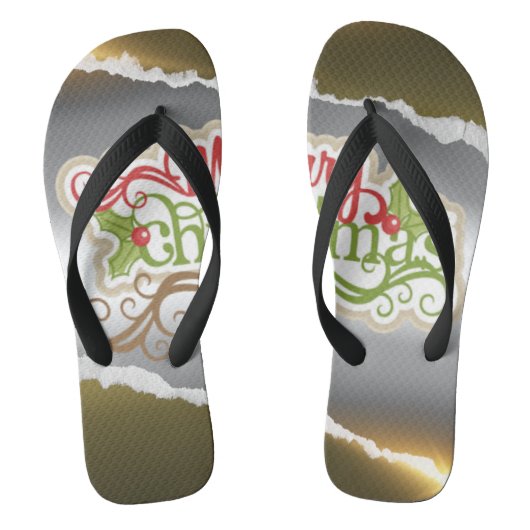 Prettig kerstfeest  teenslippers (Voetbed)