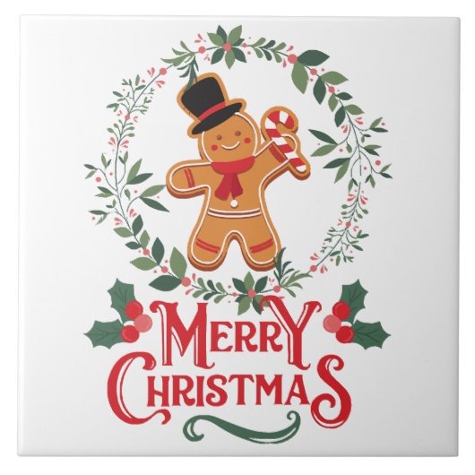 Prettig kerstfeest tegeltje (Voorkant)